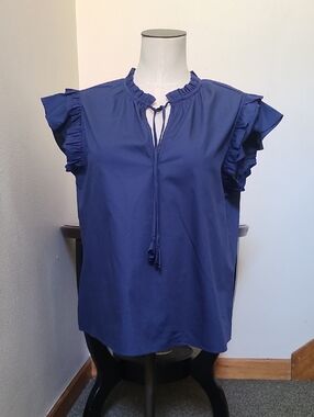 NWT MISA Los Angeles Basia Top Size M Midnight Blue